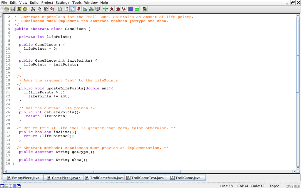 Solved 1 import java.util.Random; 2 3 /* The game is | Chegg.com