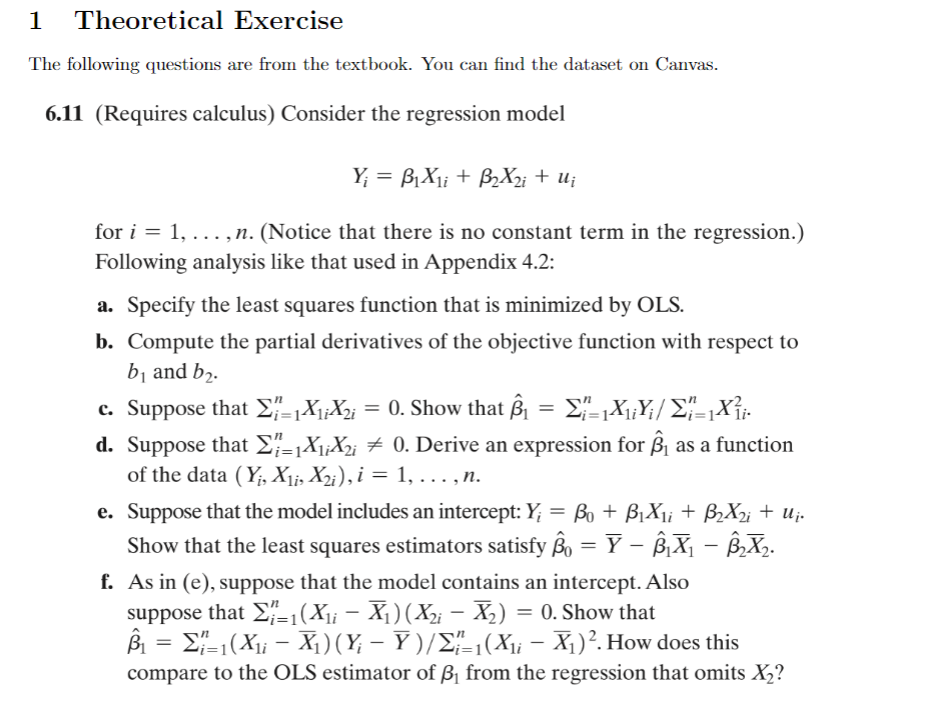 1 Theoretical Exercise The Following Questions Are | Chegg.com