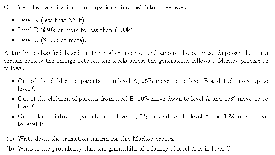 Classification Questions Income Solved Consider the classification of occupational income | Chegg.com