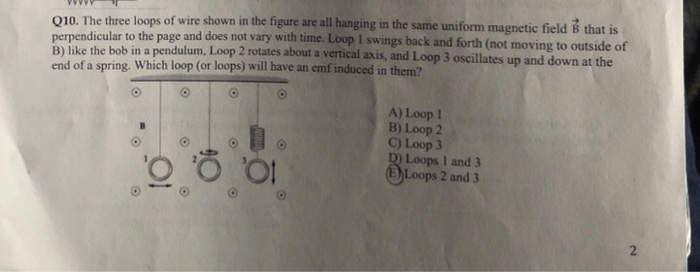 Three Loop Problems Solved O10. The three loops of wire shown in the figure ar | Chegg.com