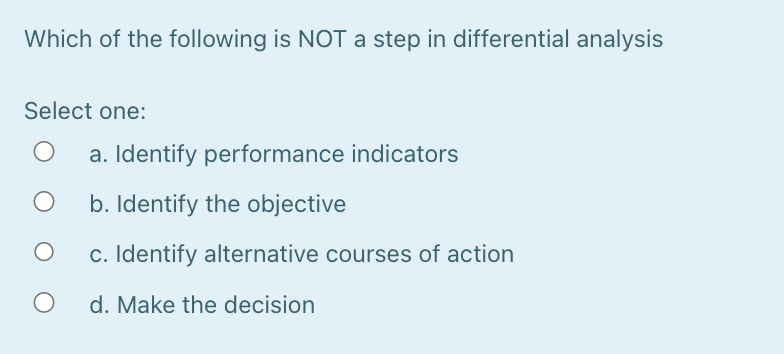 Solved Which of the following is NOT a step in differential | Chegg.com