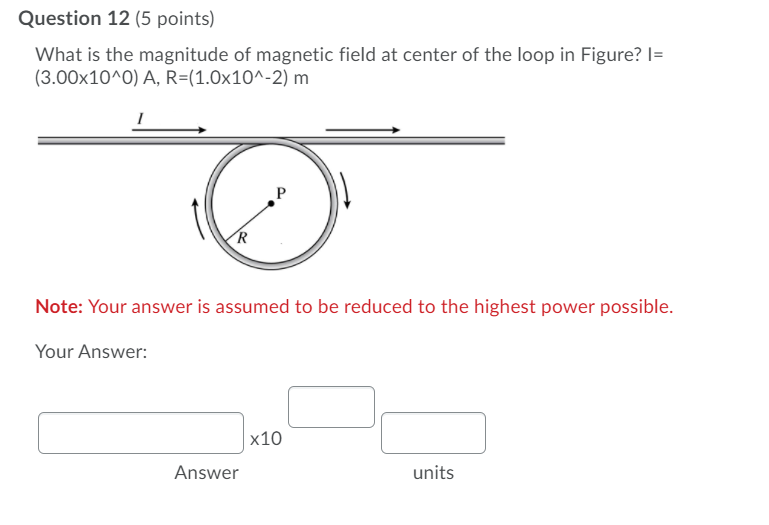Solved Question 12 (5 points) What is the magnitude of | Chegg.com