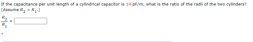 Solved If the capacitance per unit length of a cylindrical | Chegg.com