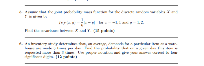 Solved 5. Assume that the joint probability mass function | Chegg.com