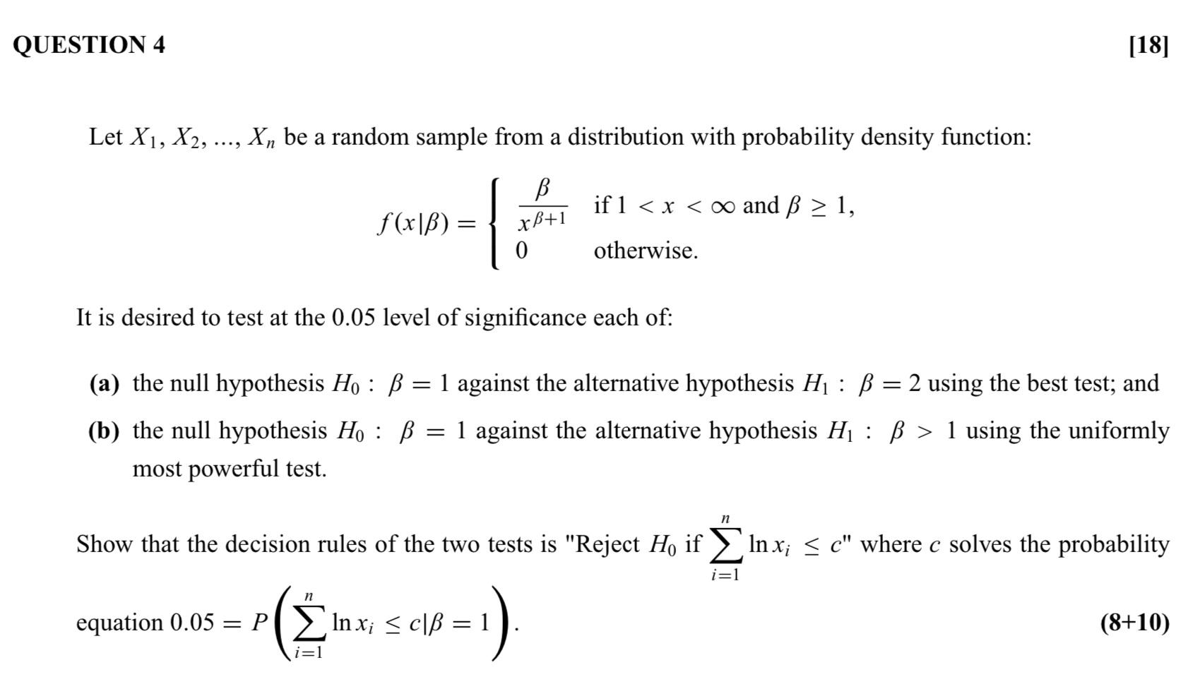 Solved Let X1,X2,…,Xn Be A Random Sample From A Distribution | Chegg.com