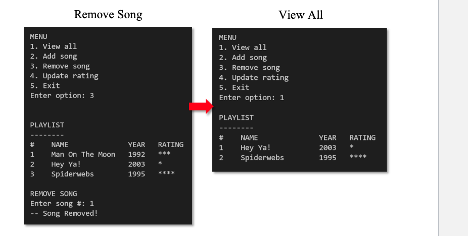 Solved Create a Python program that simulates a music | Chegg.com