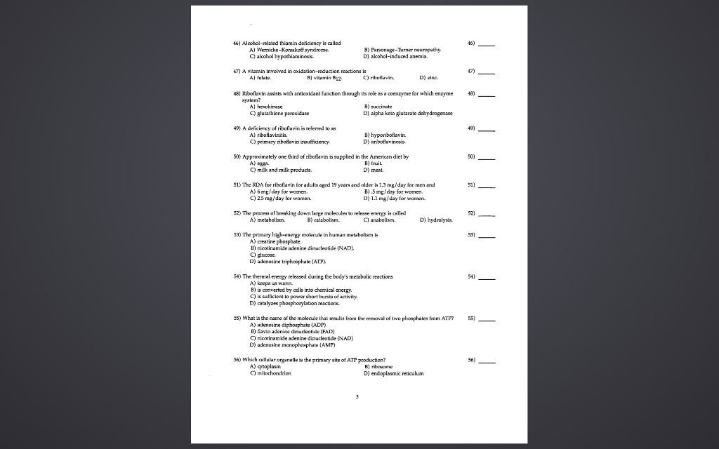 46) Alcoholland thiamin deficiency is called A)