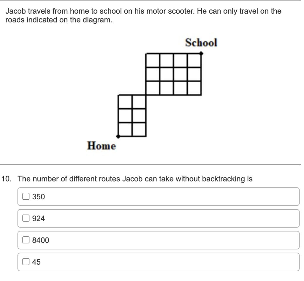 Solved Jacob travels from home to school on his motor | Chegg.com