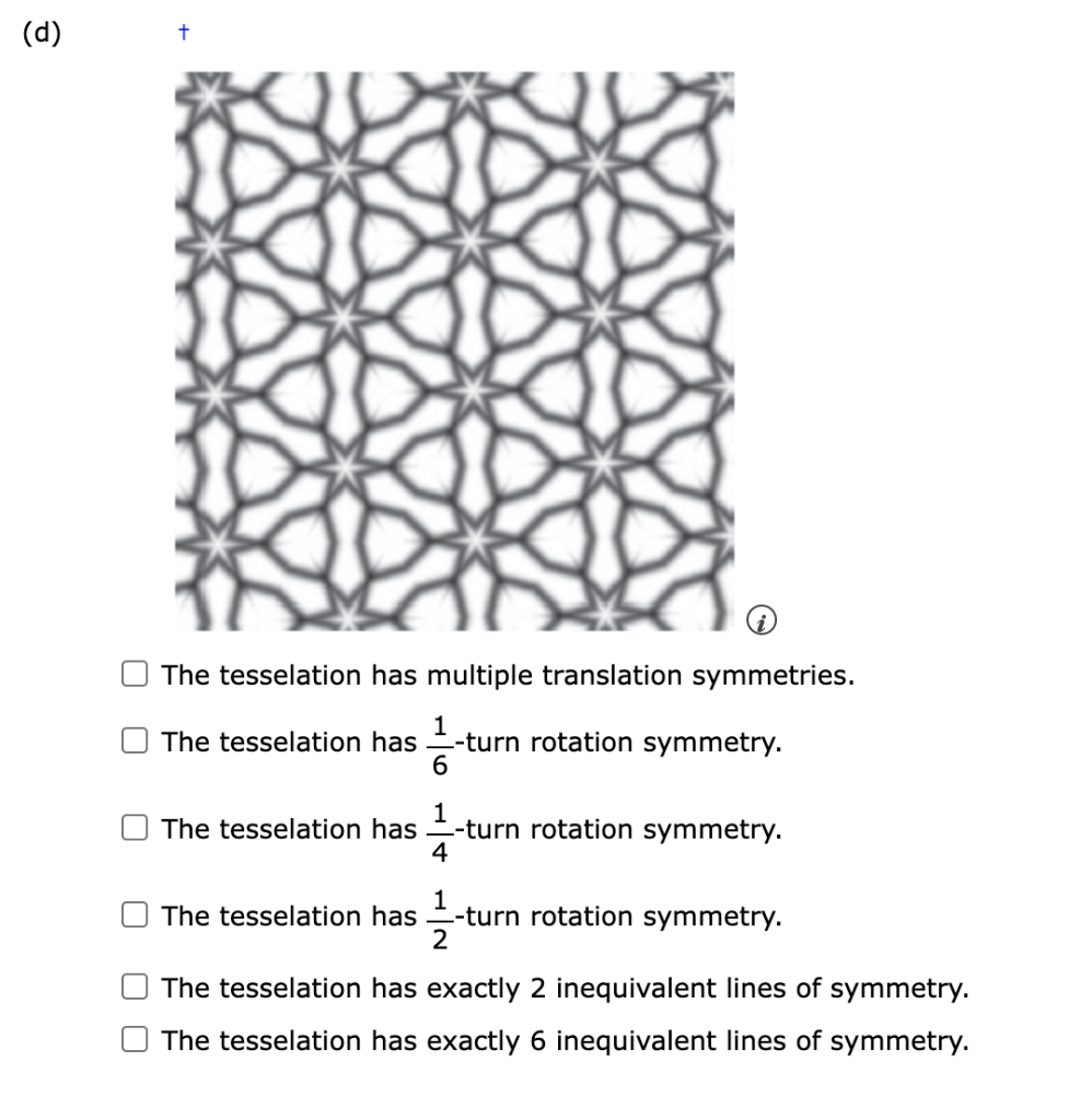 Look at the tessellation patterns below. Describe the | Chegg.com