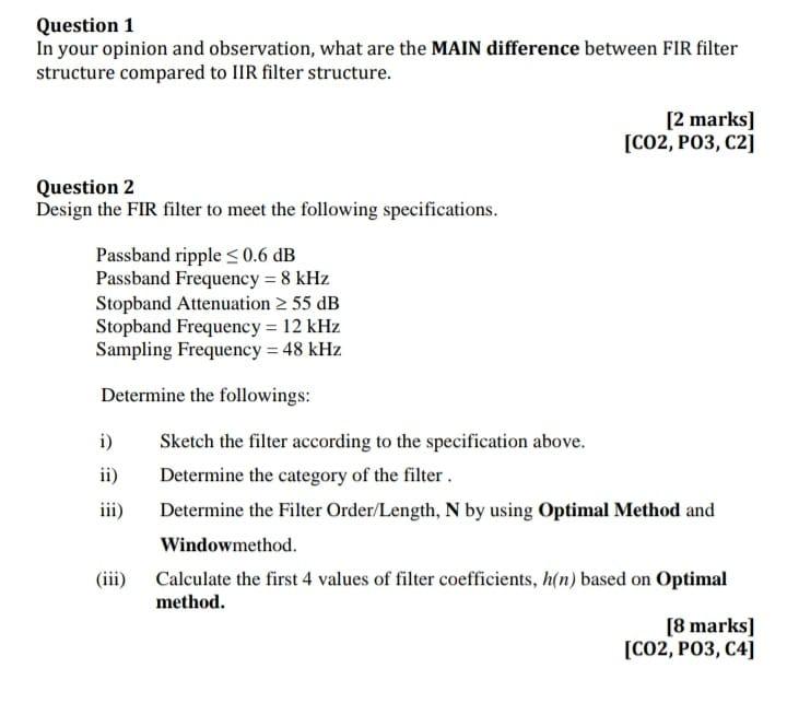 Solved Question 1 In your opinion and observation, what are | Chegg.com