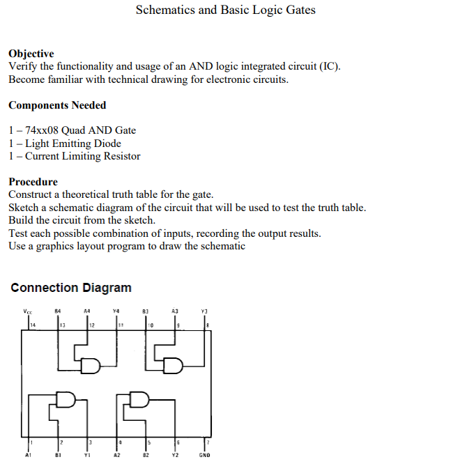 Solved Schematics and Basic Logic Gates Objective Verify the | Chegg.com