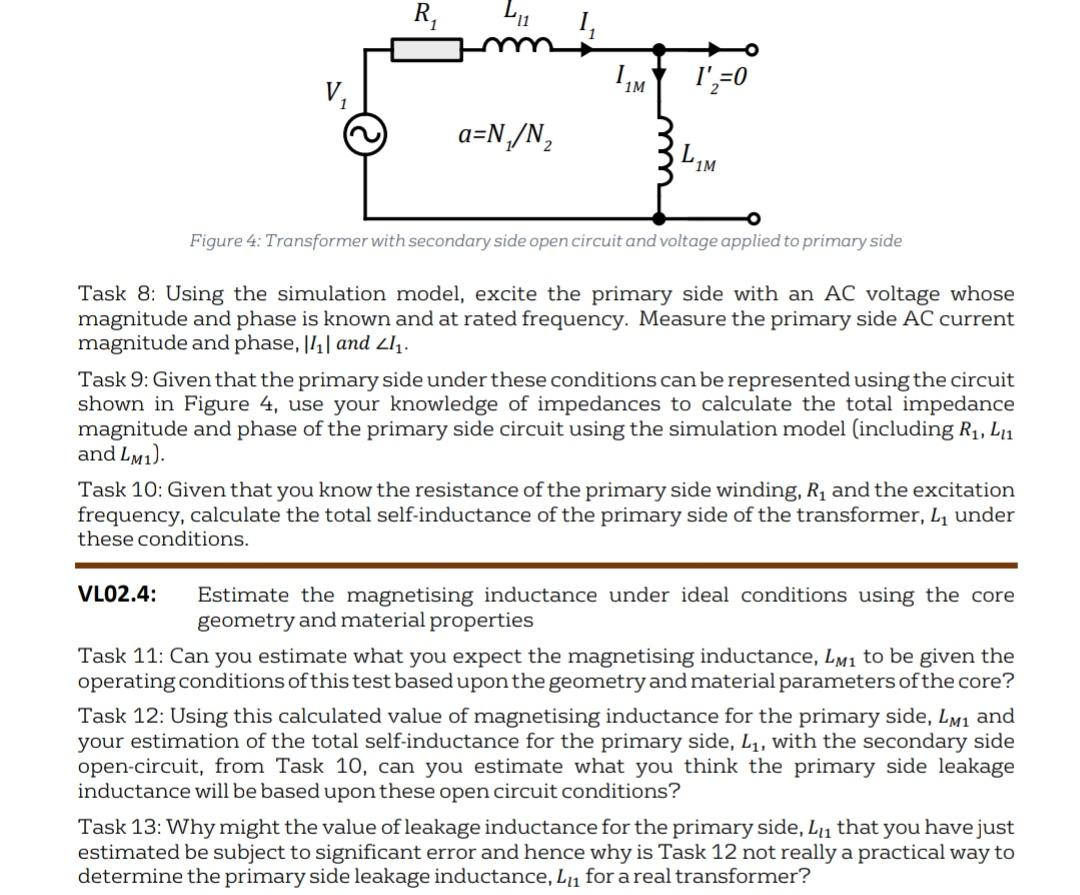 Solved . = . . . The transformer that is under test has the | Chegg.com