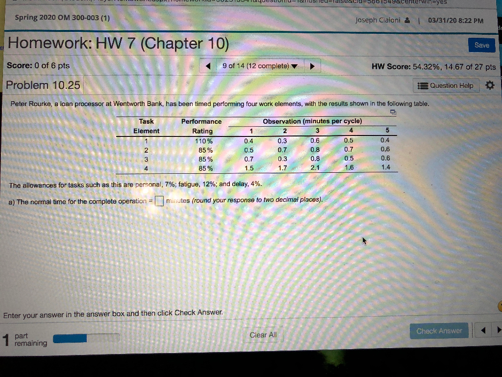 Solved A) Calculate the Normal time for complete B) | Chegg.com
