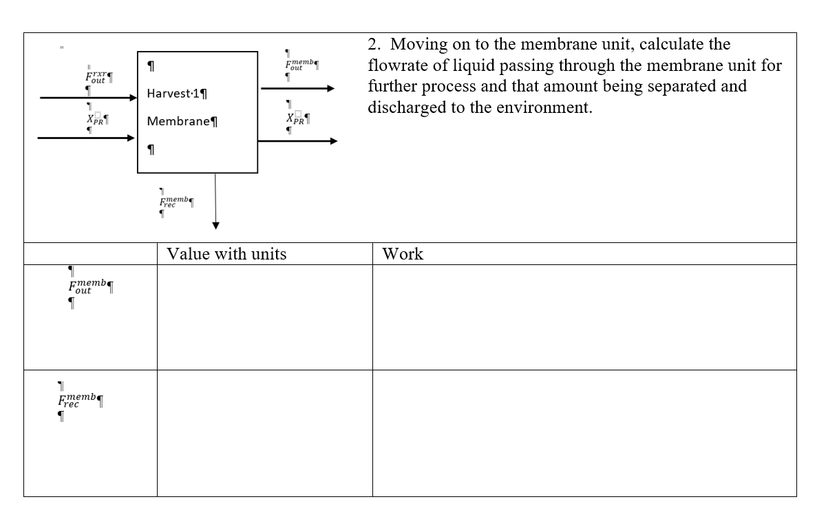 This exercise asks you to execute the mass balance | Chegg.com