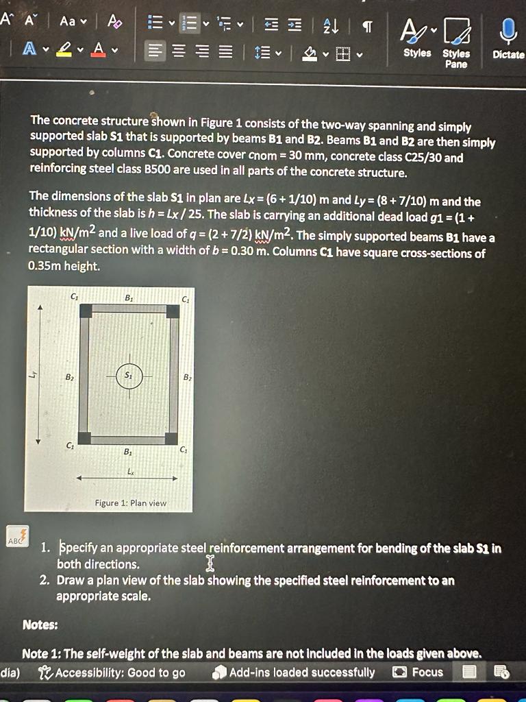 Solved The concrete structure shown in Figure 1 ﻿consists of | Chegg.com