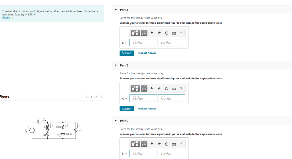 Solved Part A Consider the circuit shown in figure below, | Chegg.com