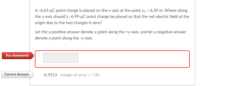Solved A −6.65−μC point charge is placed on the y-axis at | Chegg.com