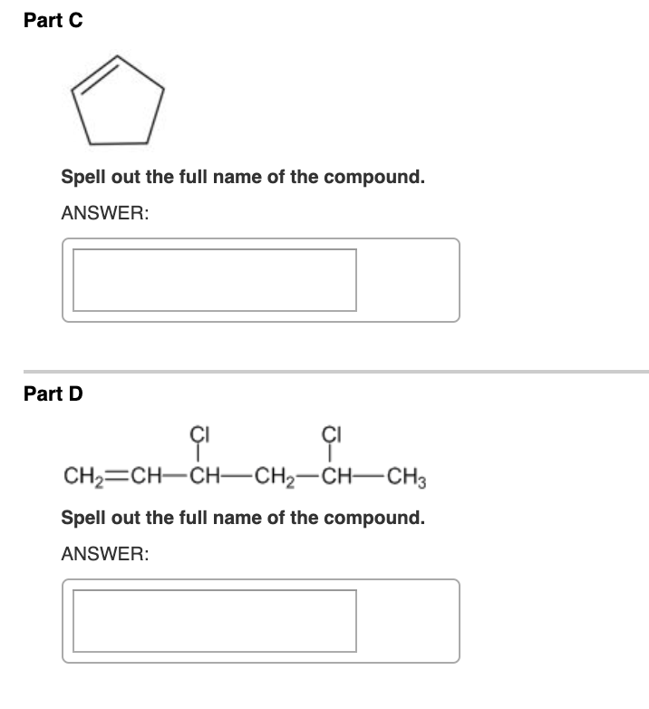 Solved: Part B Spell Out The Full Name Of The Compound. AN... | Chegg.com Spell Out The Full Name Of The Compound.