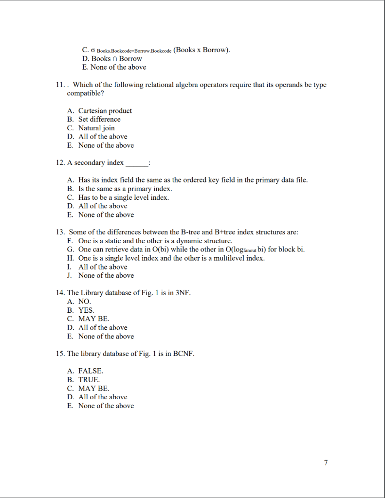 Solved Section A 30 marks for 15 Multiple Choice Questions. | Chegg.com