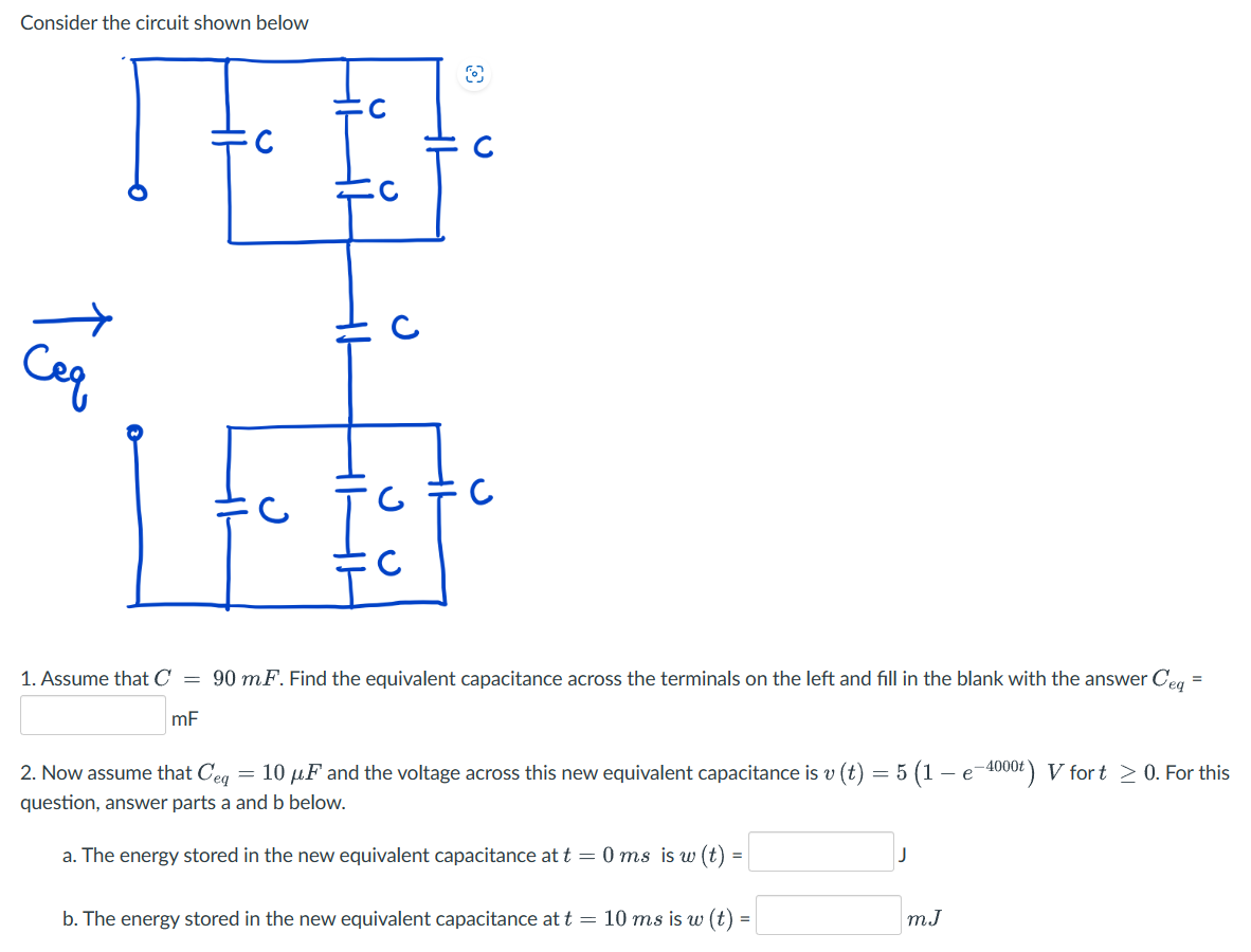 Solved Consider The Circuit Shown Below 1. Assume That | Chegg.com