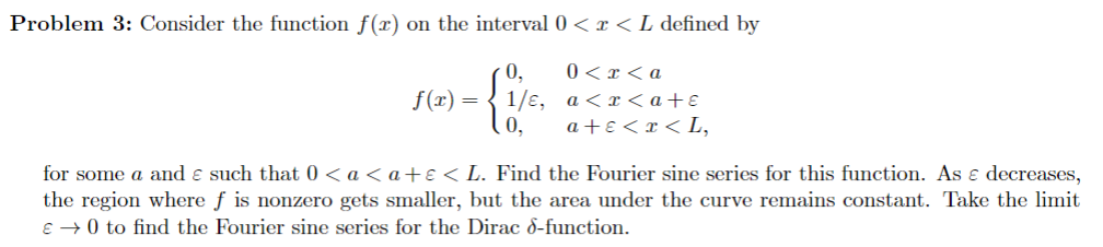 Solved Problem 3: Consider the function f(x) on the interval | Chegg.com