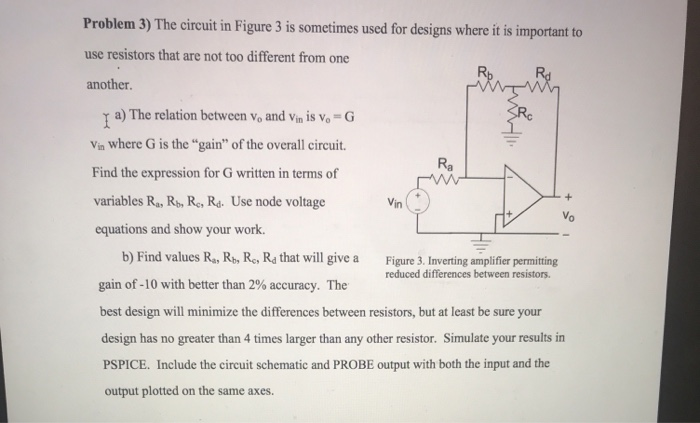 Solved Problem 3) The circuit in Figure 3 is sometimes used | Chegg.com