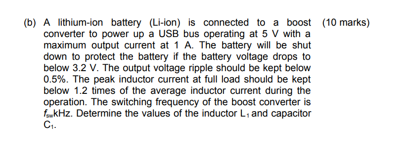 Solved (b) A Lithium-ion Battery (Li-ion) Is Connected To A | Chegg.com