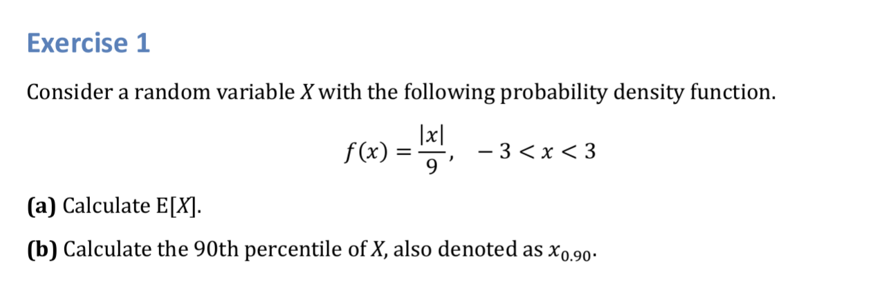 Solved Consider a random variable X with the following | Chegg.com