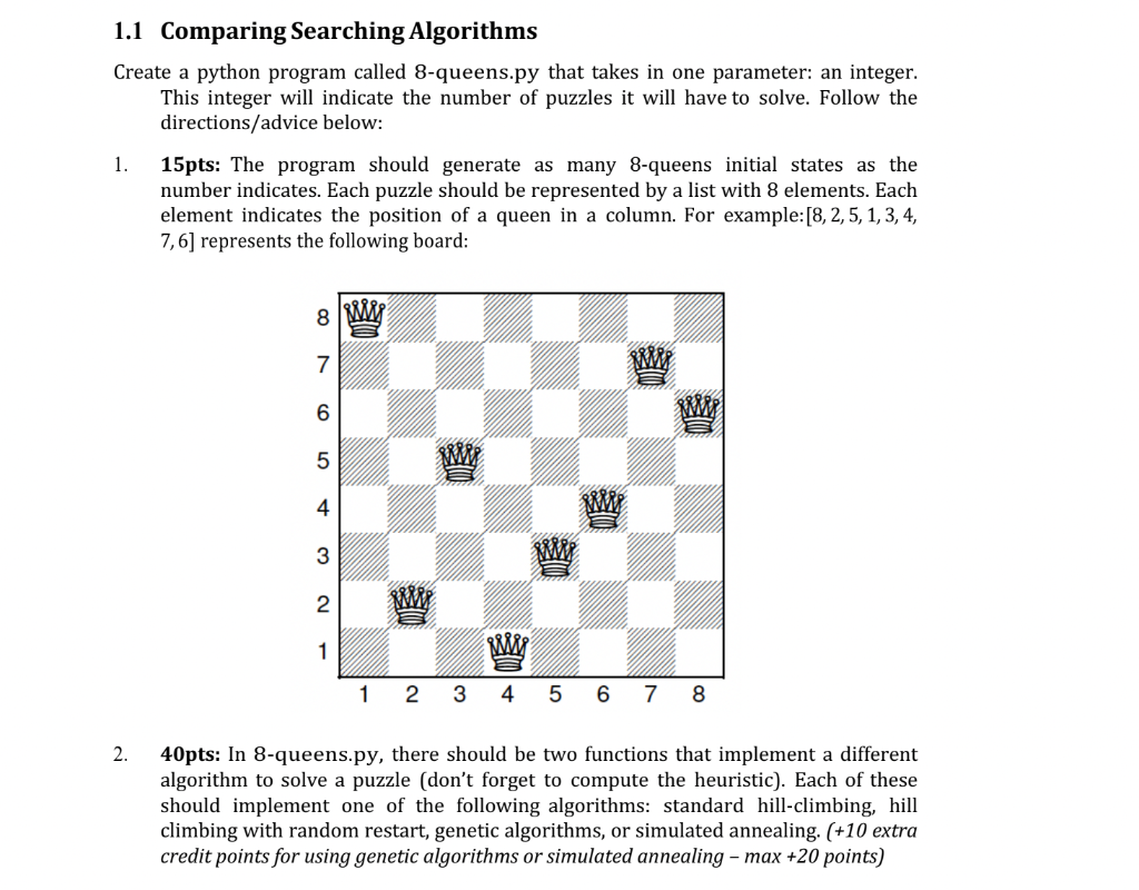 Solved 1.1 Comparing Searching Algorithms Create a python | Chegg.com