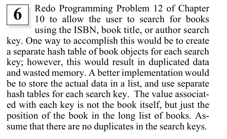Solved IN C++, USE HASH TABLES. Ch. 10 #12 (use for the | Chegg.com