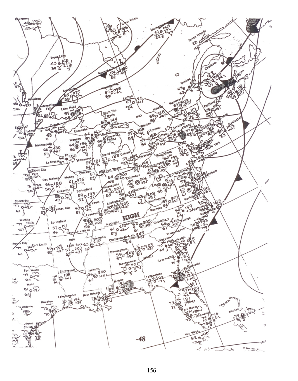 Solved SURFACE WEATHER MAP EXERCISE The map that immediately | Chegg.com