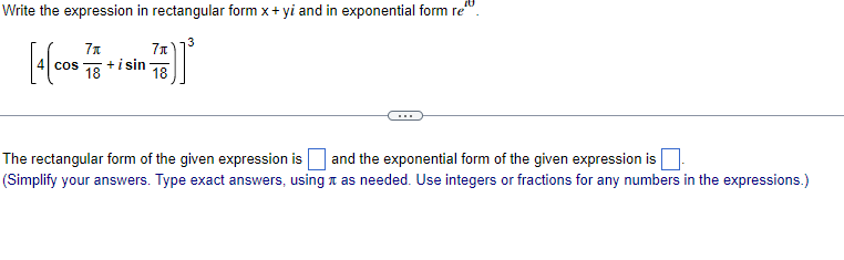 Solved Write the expression in rectangular form x+yi and in | Chegg.com