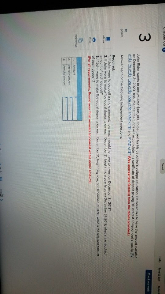 Solved Chapter 06 Saved Help Save & Exit Check 1 Determine | Chegg.com