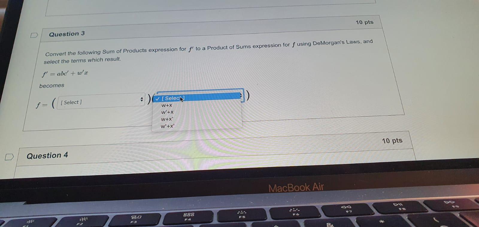 Solved = Select) [ Select ] Question 3 10 Pts Convert The | Chegg.com