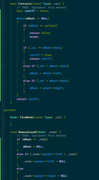 Solved else \{ _node->parent → right = NULL \} delete_node; | Chegg.com