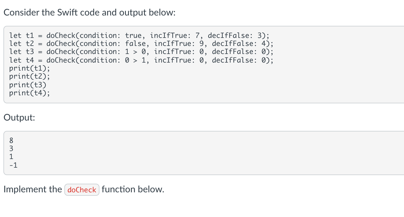 Solved Consider the Swift code and output below: = = let t1 | Chegg.com