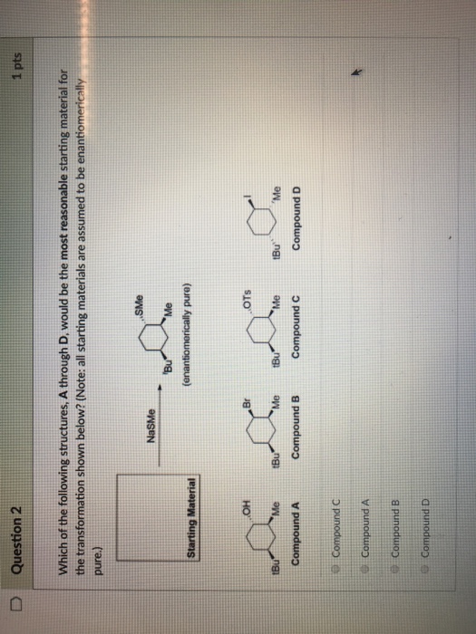 Solved D Question 2 1 pts Which of the following structures, | Chegg.com