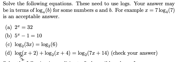 Solved Solve the following equations. These need to use | Chegg.com