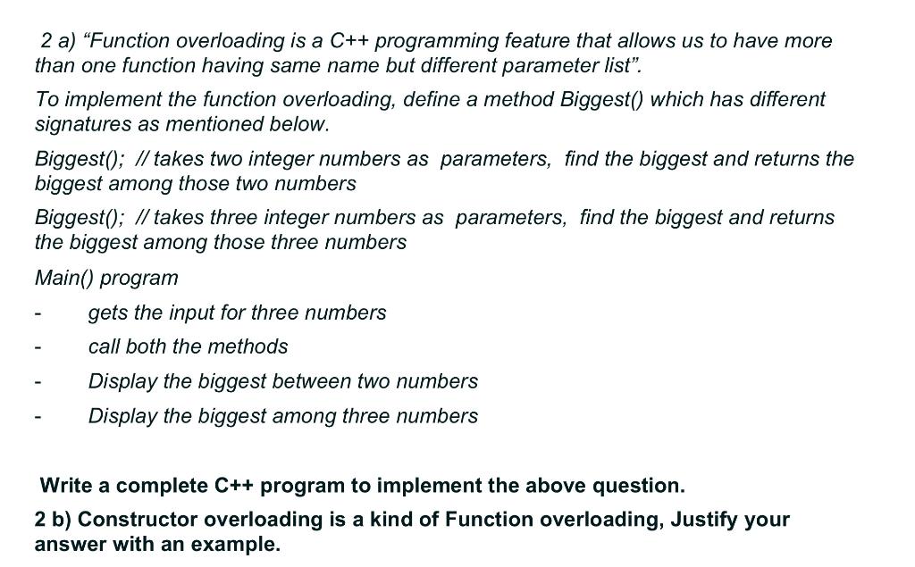 Overloading Functions in C++ Programming with Examples