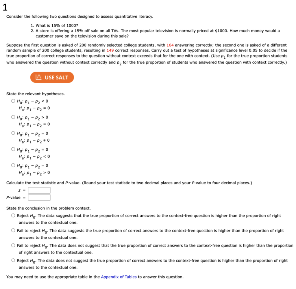 Solved Consider The Following Two Questions Designed To Chegg