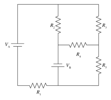 Solved In the circuit shown in the figure, 𝑉A=𝑉B=18.0 | Chegg.com