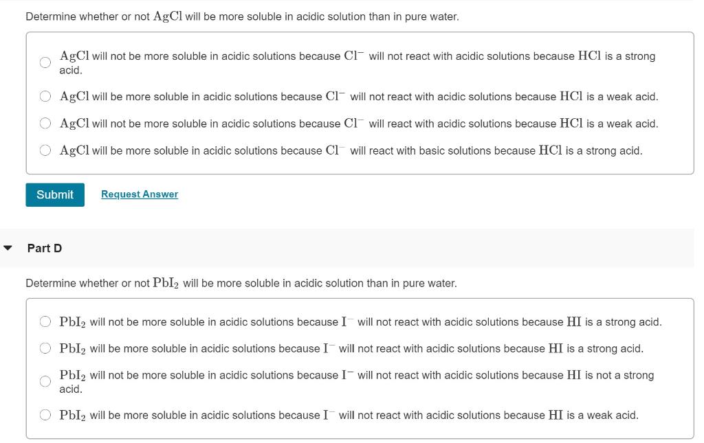 Solved Determine whether or not AgCl will be more soluble in