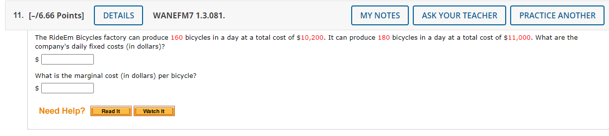 company's daily fixed costs (in dollars)? $ What is | Chegg.com