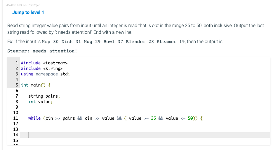 Solved Read string integer value pairs from input until an | Chegg.com