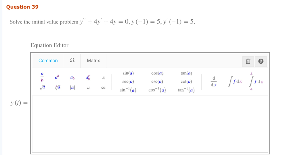 Solved Question 40 Use the method of reduction of order to | Chegg.com
