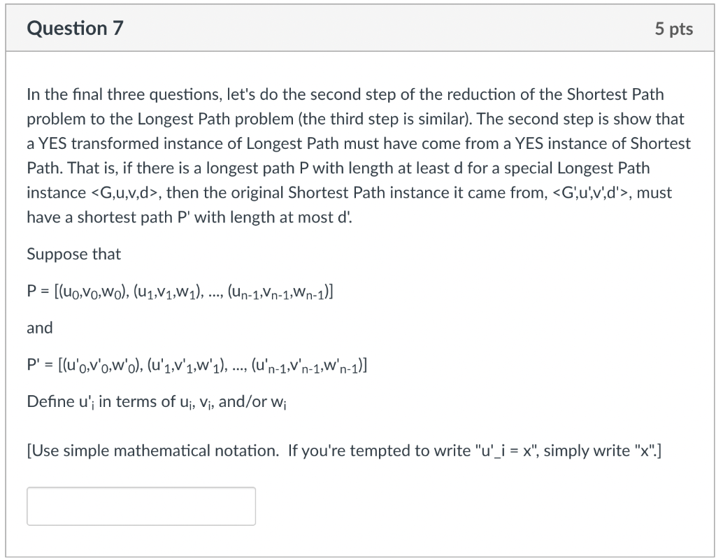 Solved The Shortest Path problem is known to be NP complete. | Chegg.com