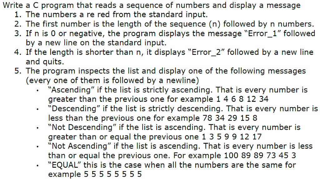 Solved Write a C program that reads a sequence of numbers | Chegg.com