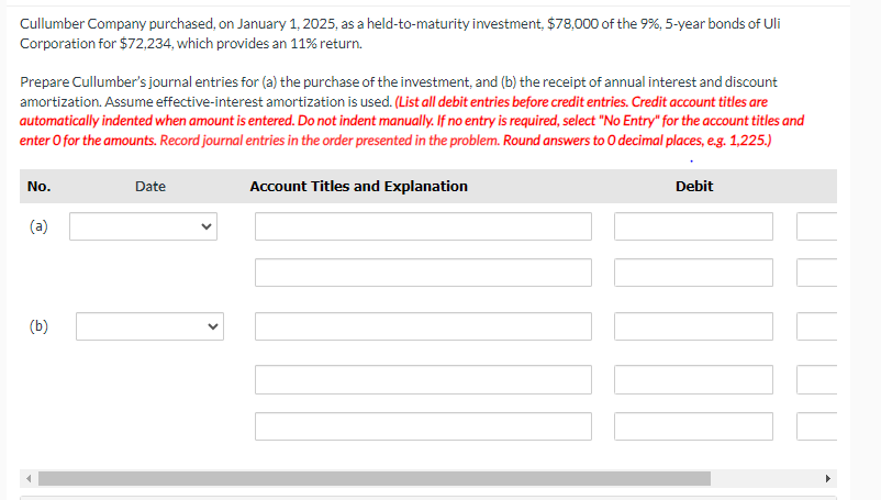 Solved Cullumber Company Purchased On January 1 2025 As A Chegg Com