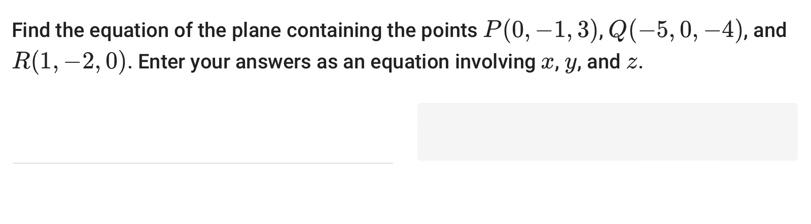 Solved Find The Equation Of The Plane Containing The Points 9861