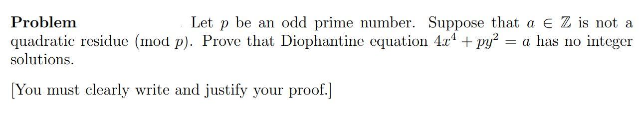 Solved Problem Let P Be An Odd Prime Number. Suppose That A | Chegg.com